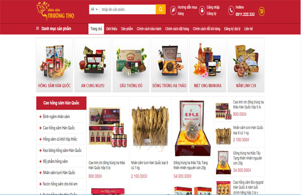 mẫu thiết kế website đầy đủ tính năng